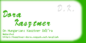 dora kasztner business card